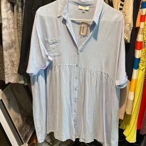 NWT light blue babydoll dress